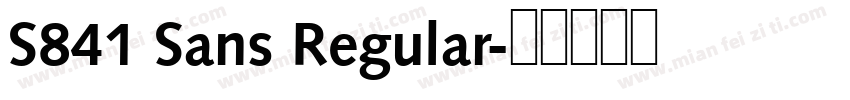 S841 Sans Regular字体转换